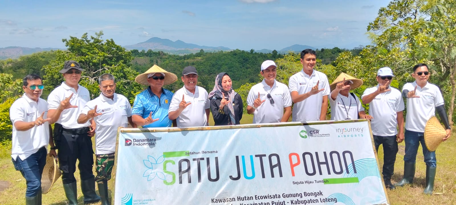 Peringati Satu Tahun Injourney Airport, Gerakan Penghijauan Digelar di Ekowisata Gunung Bongak